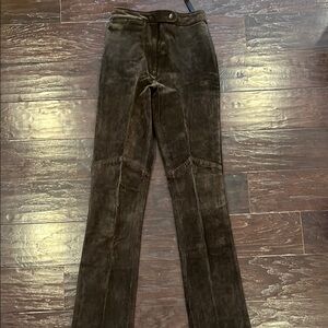 Wilson Brown Women's suede leather Jeans